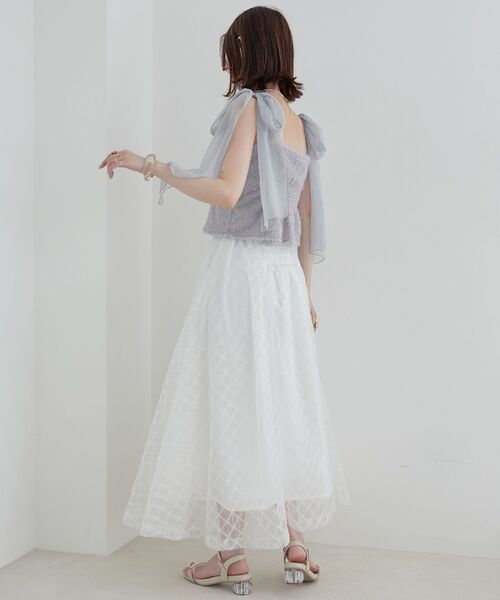 MAJESTIC LEGON(マジェスティックレゴン)の「タックフレアスカート(スカート・レディース・ブラック/ホワイト系その他/アイボリー/ブラック系その他/グレー系その他・MEDIUM/SMALL/X-SMALL)」の15枚目の写真