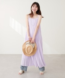前後2WAYカットプリーツキャミワンピース
