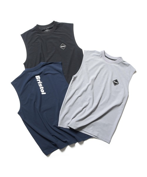 F.C.Real Bristol（エフシーレアルブリストル）の「FREEZE TECH NO SLEEVE TOP（タンクトップ・メンズ・ネイビー/ライトグレー/ブラック・SMALL/MEDIUM/LARGE/X-LARGE）」の9枚目の写真