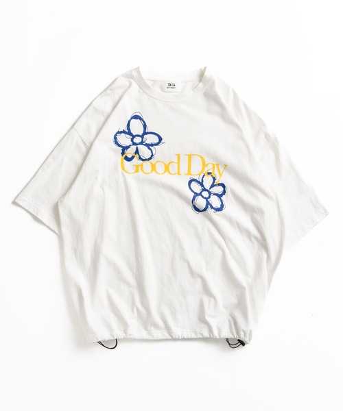 WETTEMPT(ウィテンプト)の「DRAW CORD GOOD DAY TEE / ドローコードグッドデイT(Tシャツ/カットソー・メンズ・オフホワイト/ブラック/ネイビー・LARGE/MEDIUM/SMALL)」の1枚目の写真