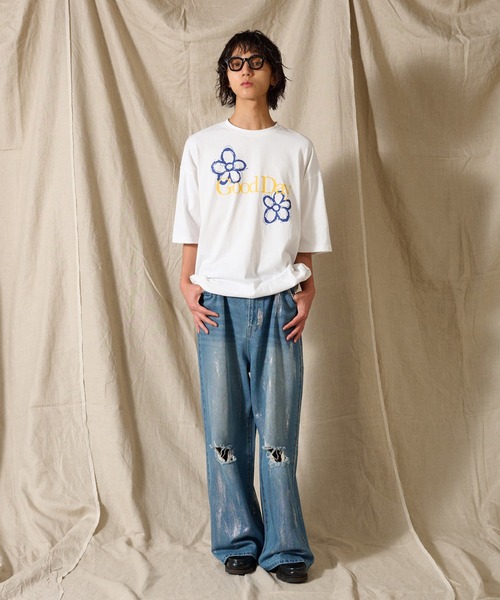 WETTEMPT(ウィテンプト)の「DRAW CORD GOOD DAY TEE / ドローコードグッドデイT(Tシャツ/カットソー・メンズ・オフホワイト/ブラック/ネイビー・LARGE/MEDIUM/SMALL)」の10枚目の写真
