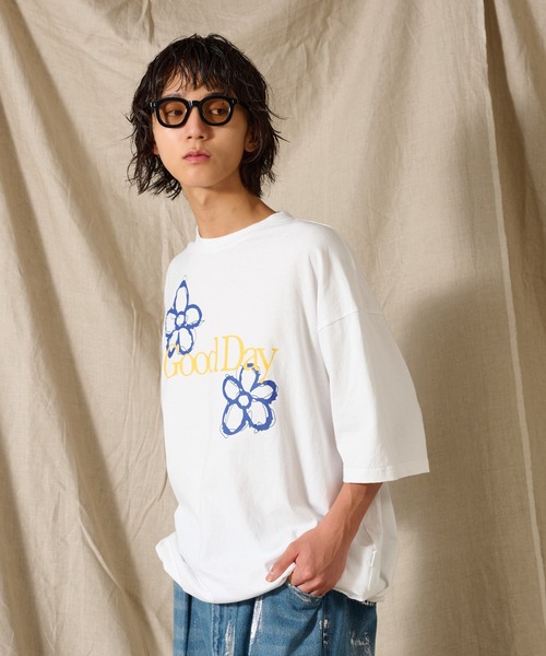 WETTEMPT(ウィテンプト)の「DRAW CORD GOOD DAY TEE / ドローコードグッドデイT(Tシャツ/カットソー・メンズ・オフホワイト/ブラック/ネイビー・LARGE/MEDIUM/SMALL)」の5枚目の写真