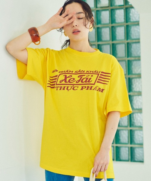 THEATRE PRODUCTS(シアタープロダクツ)の「ロゴプリントTシャツ(Tシャツ/カットソー・レディース・ホワイト/イエロー/レッド・FREE)」の3枚目の写真
