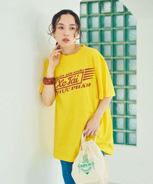 THEATRE PRODUCTS(シアタープロダクツ)の「ロゴプリントTシャツ(Tシャツ/カットソー・レディース・ホワイト/イエロー/レッド・FREE)」の6枚目の写真