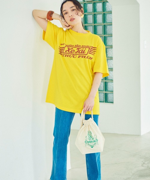 THEATRE PRODUCTS(シアタープロダクツ)の「ロゴプリントTシャツ(Tシャツ/カットソー・レディース・ホワイト/イエロー/レッド・FREE)」の7枚目の写真