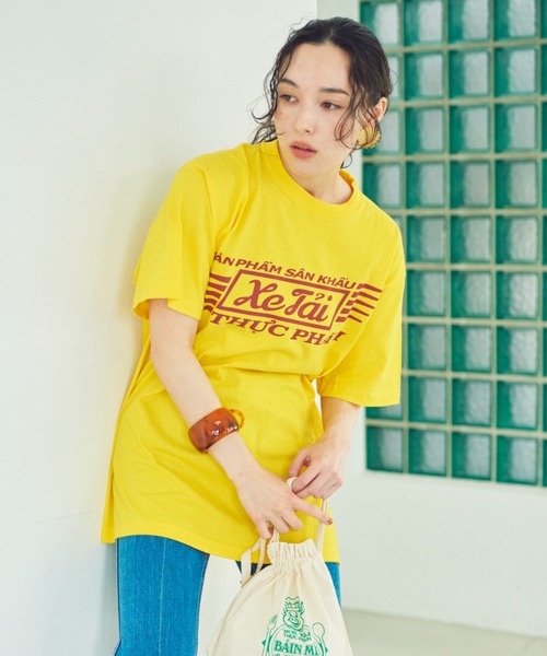 THEATRE PRODUCTS(シアタープロダクツ)の「ロゴプリントTシャツ(Tシャツ/カットソー・レディース・ホワイト/イエロー/レッド・FREE)」の4枚目の写真