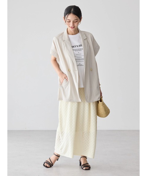 AMERICAN HOLIC(アメリカンホリック)の「接触冷感Wボタンジレ(テーラードジャケット・レディース・ブラック/グレイッシュベージュ・L/M)」の6枚目の写真