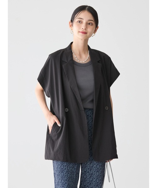 AMERICAN HOLIC(アメリカンホリック)の「接触冷感Wボタンジレ(テーラードジャケット・レディース・ブラック/グレイッシュベージュ・L/M)」の8枚目の写真