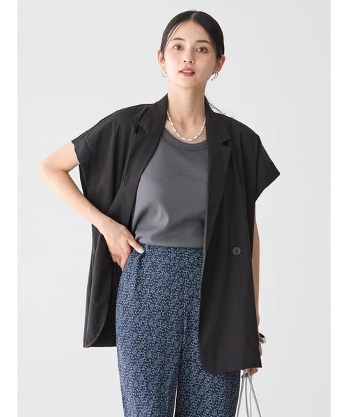 AMERICAN HOLIC(アメリカンホリック)の「接触冷感Wボタンジレ(テーラードジャケット・レディース・ブラック/グレイッシュベージュ・L/M)」の9枚目の写真