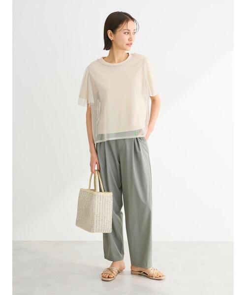 Sugar spoon(シュガースプーン)の「・SUGAR SPOON SET2点チュールT+カットT(Tシャツ/カットソー・レディース・オフホワイト/ブラック/ベージュ/カーキ・FREE)」の20枚目の写真