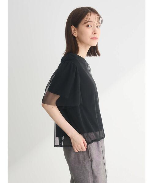 Sugar spoon(シュガースプーン)の「・SUGAR SPOON SET2点チュールT+カットT(Tシャツ/カットソー・レディース・オフホワイト/ブラック/ベージュ/カーキ・FREE)」の19枚目の写真