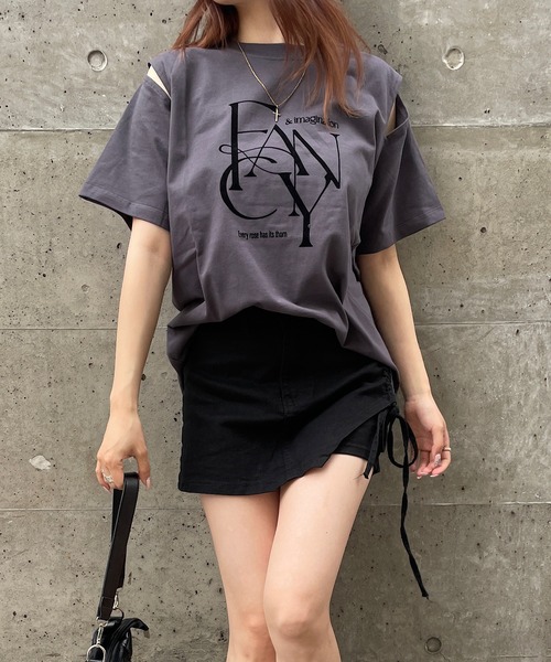 セール】背中カットロゴTシャツ（Tシャツ/カットソー）｜ROGER