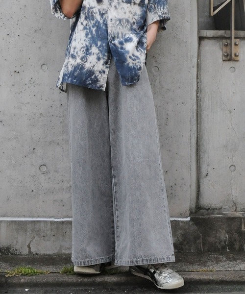 NILWAY（ニルウェイ）の「ワイド バギーヴィンテージ メイク フレア グランジ デニムパンツ（デニムパンツ・メンズ・ブラック/ブルー/グレー/オリーブ・SMALL/MEDIUM/LARGE）」の12枚目の写真