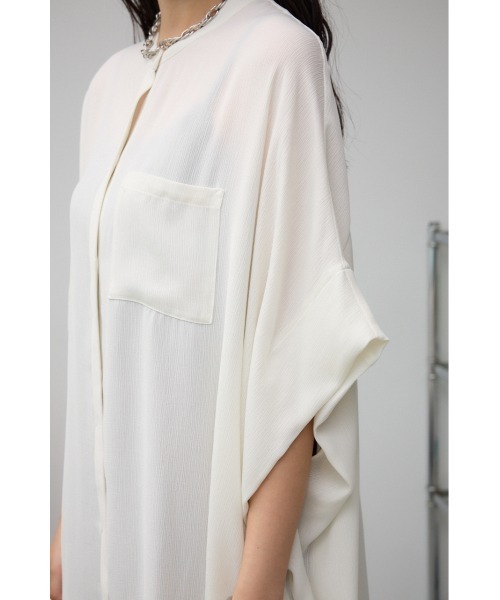 AZUL by moussy(アズールバイマウジー)の「ポンチョ型楊柳シャツ(シャツ/ブラウス・レディース・アイボリー/グレー/ブラック・FREE)」の10枚目の写真