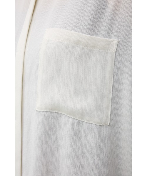 AZUL by moussy(アズールバイマウジー)の「ポンチョ型楊柳シャツ(シャツ/ブラウス・レディース・アイボリー/グレー/ブラック・FREE)」の12枚目の写真
