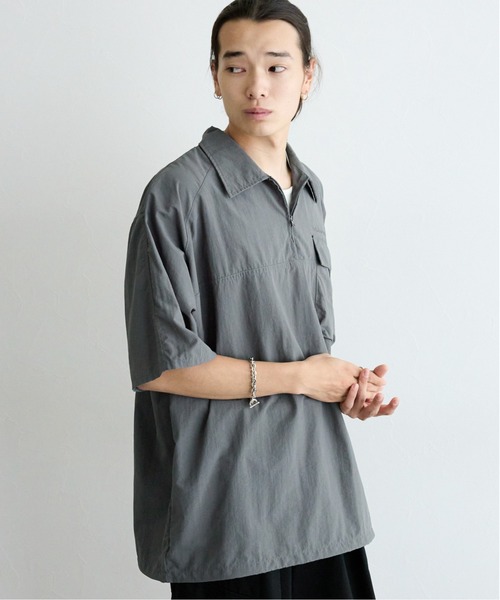 Ridingmania（ライディングマニア）の「【RIDINGMANIA】ナイロン/ワンポイント刺繍ハーフジップシャツ（シャツ/ブラウス・メンズ・グレー/ブラック/その他19・MEDIUM/LARGE）」の12枚目の写真