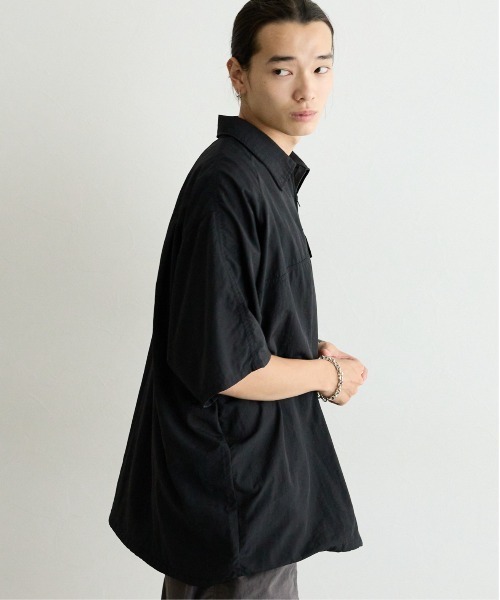 Ridingmania（ライディングマニア）の「【RIDINGMANIA】ナイロン/ワンポイント刺繍ハーフジップシャツ（シャツ/ブラウス・メンズ・グレー/ブラック/その他19・MEDIUM/LARGE）」の7枚目の写真