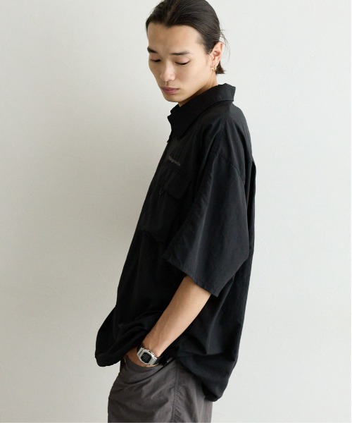 Ridingmania（ライディングマニア）の「【RIDINGMANIA】ナイロン/ワンポイント刺繍ハーフジップシャツ（シャツ/ブラウス・メンズ・グレー/ブラック/その他19・MEDIUM/LARGE）」の8枚目の写真