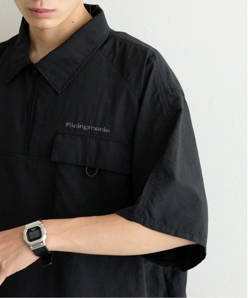 Ridingmania（ライディングマニア）の「【RIDINGMANIA】ナイロン/ワンポイント刺繍ハーフジップシャツ（シャツ/ブラウス・メンズ・グレー/ブラック/その他19・MEDIUM/LARGE）」の18枚目の写真