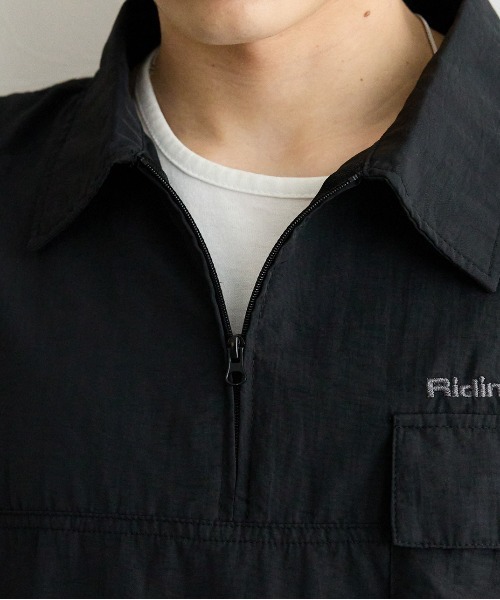 Ridingmania（ライディングマニア）の「【RIDINGMANIA】ナイロン/ワンポイント刺繍ハーフジップシャツ（シャツ/ブラウス・メンズ・グレー/ブラック/その他19・MEDIUM/LARGE）」の21枚目の写真