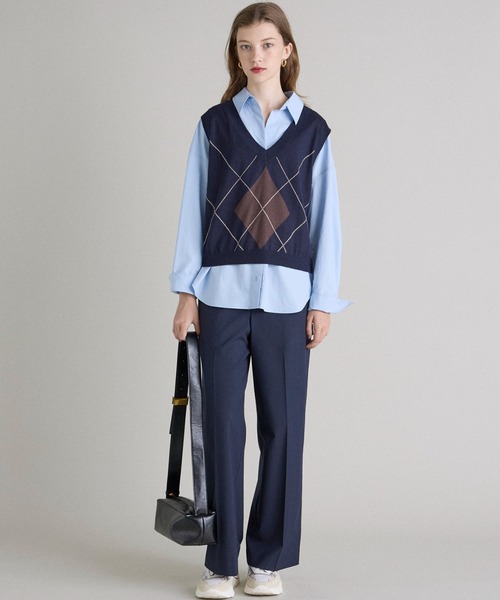 INED CLARO(イネドクラロ)の「TRストレッチ ペインターパンツ【セットアップ対応】(その他パンツ・レディース・キャメル/ネイビー/グレー・11号/9号)」の5枚目の写真