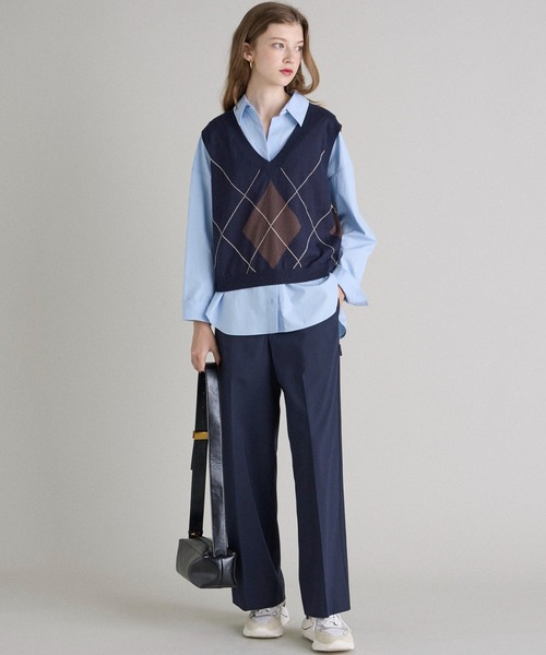 INED CLARO(イネドクラロ)の「TRストレッチ ペインターパンツ【セットアップ対応】(その他パンツ・レディース・キャメル/ネイビー/グレー・11号/9号)」の6枚目の写真