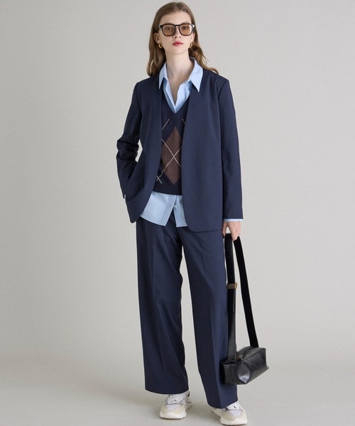 INED CLARO(イネドクラロ)の「TRストレッチ ペインターパンツ【セットアップ対応】(その他パンツ・レディース・キャメル/ネイビー/グレー・11号/9号)」の7枚目の写真