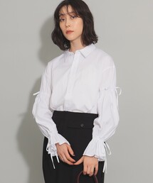 Ray BEAMS | アーム リボン レギュラーカラー シャツ(シャツ/ブラウス)