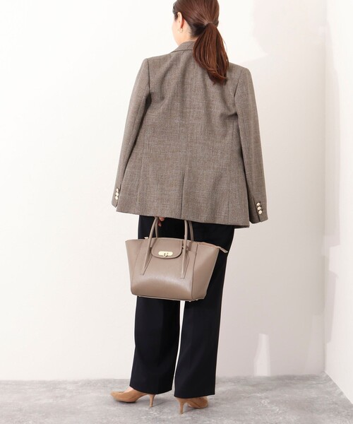 NOLLEY’S（ノーリーズ）の「スクエアトートバッグ（ショルダーバッグ・レディース・モカ/ブラック・FREE）」の5枚目の写真