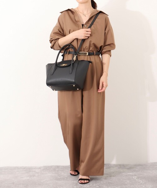 NOLLEY’S（ノーリーズ）の「スクエアトートバッグ（ショルダーバッグ・レディース・モカ/ブラック・FREE）」の19枚目の写真