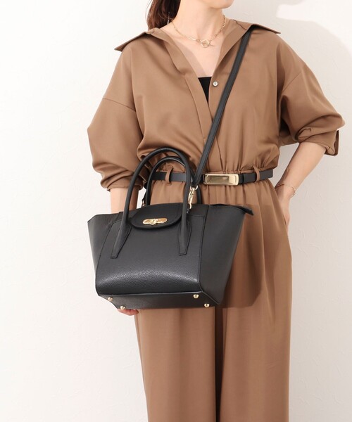 NOLLEY’S（ノーリーズ）の「スクエアトートバッグ（ショルダーバッグ・レディース・モカ/ブラック・FREE）」の21枚目の写真