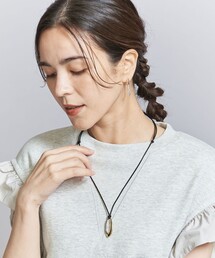 BEAUTY&YOUTH UNITED ARROWS（ビューティーアンドユースユナイテッドアローズ）の「レザー メタル コンビ ネックレス（ネックレス・レディース）」