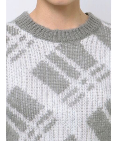 RESEXXY（リゼクシー）の「チェックシャギーニット（ニット/セーター・レディース・グレー/ブルー・FREE）」の19枚目の写真