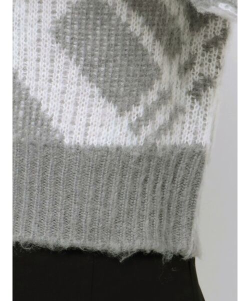 RESEXXY（リゼクシー）の「チェックシャギーニット（ニット/セーター・レディース・グレー/ブルー・FREE）」の21枚目の写真