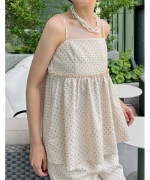 Re:EDIT | フロッキードットカットクレープキャミソール(キャミソール)