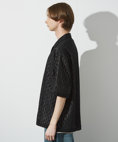 ABAHOUSE(アバハウス)の「【ジオメトリック柄】 ストレッチ シアーシャツ/レースシャツ(シャツ/ブラウス・メンズ・ブラック/ホワイト/ブラウン/ブルー・46/48)」の7枚目の写真