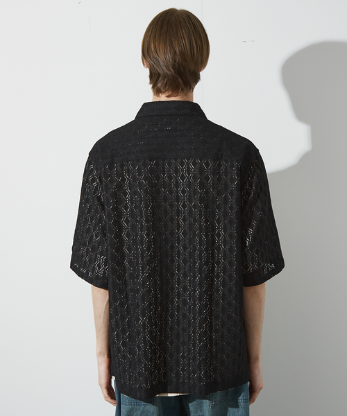 ABAHOUSE(アバハウス)の「【ジオメトリック柄】 ストレッチ シアーシャツ/レースシャツ(シャツ/ブラウス・メンズ・ブラック/ホワイト/ブラウン/ブルー・46/48)」の8枚目の写真