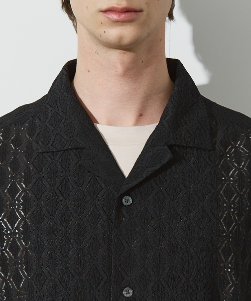 ABAHOUSE(アバハウス)の「【ジオメトリック柄】 ストレッチ シアーシャツ/レースシャツ(シャツ/ブラウス・メンズ・ブラック/ホワイト/ブラウン/ブルー・46/48)」の9枚目の写真