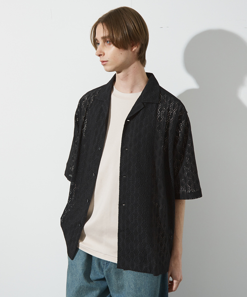 ABAHOUSE(アバハウス)の「【ジオメトリック柄】 ストレッチ シアーシャツ/レースシャツ(シャツ/ブラウス・メンズ・ブラック/ホワイト/ブラウン/ブルー・46/48)」の14枚目の写真