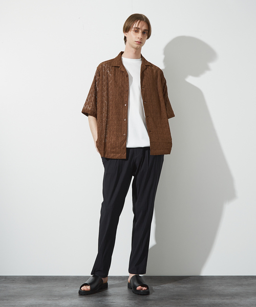 ABAHOUSE(アバハウス)の「【ジオメトリック柄】 ストレッチ シアーシャツ/レースシャツ(シャツ/ブラウス・メンズ・ブラック/ホワイト/ブラウン/ブルー・46/48)」の17枚目の写真