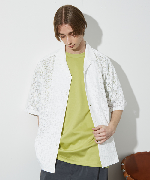 ABAHOUSE(アバハウス)の「【ジオメトリック柄】 ストレッチ シアーシャツ/レースシャツ(シャツ/ブラウス・メンズ・ブラック/ホワイト/ブラウン/ブルー・46/48)」の20枚目の写真