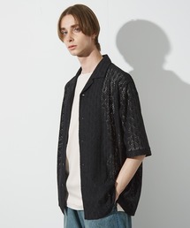 ABAHOUSE | 【ジオメトリック柄】 ストレッチ シアーシャツ/レースシャツ(シャツ/ブラウス)