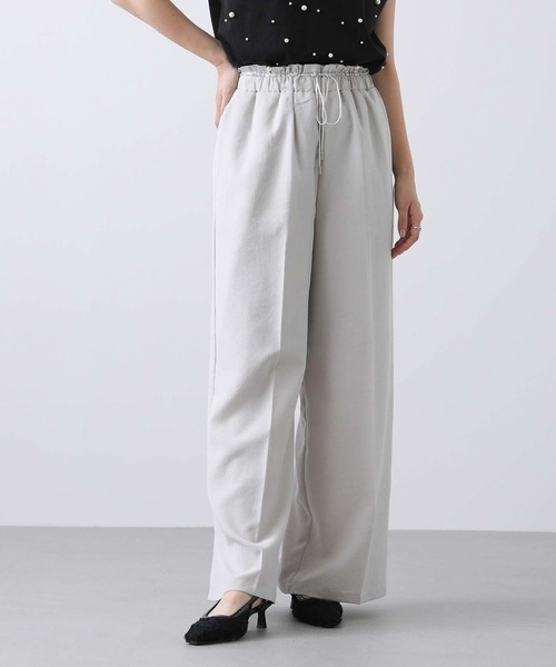 【セール】サテンウエスト切替ワイドパンツ（その他パンツ）｜Gready Brilliant（グレディブリリアン）