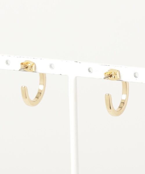 NANO universe（ナノユニバース）の「フープモチーフピアス（ピアス（両耳用）・レディース・シルバー/ゴールド・FREE）」の8枚目の写真