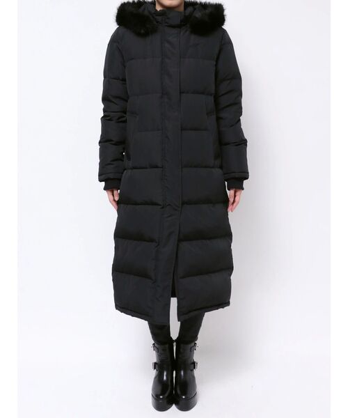 EATME（イートミー）の「フードダウンコート（ダウンジャケット/コート・レディース・アイボリー/ブラック・FREE）」の8枚目の写真