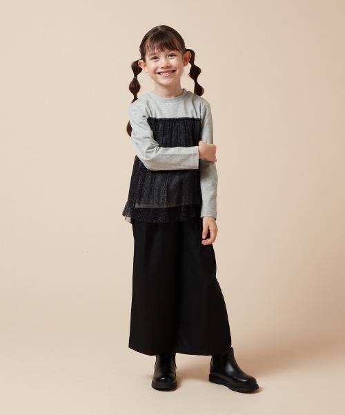 a.v.v（アーヴェヴェ）の「[140-150]サスペンダー付きワイドパンツ（その他パンツ・キッズ・ブラック/グレー/ライトブルー/ネイビー・150/140）」の8枚目の写真