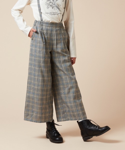 a.v.v（アーヴェヴェ）の「[140-150]サスペンダー付きワイドパンツ（その他パンツ・キッズ・ブラック/グレー/ライトブルー/ネイビー・150/140）」の12枚目の写真