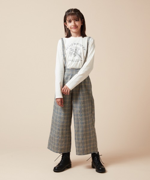 a.v.v（アーヴェヴェ）の「[140-150]サスペンダー付きワイドパンツ（その他パンツ・キッズ・ブラック/グレー/ライトブルー/ネイビー・150/140）」の14枚目の写真