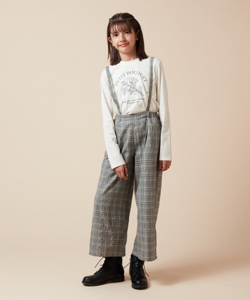 a.v.v（アーヴェヴェ）の「[140-150]サスペンダー付きワイドパンツ（その他パンツ・キッズ・ブラック/グレー/ライトブルー/ネイビー・150/140）」の15枚目の写真