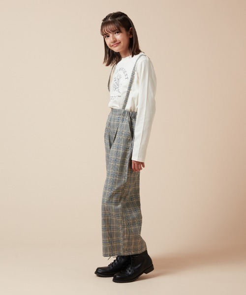 a.v.v（アーヴェヴェ）の「[140-150]サスペンダー付きワイドパンツ（その他パンツ・キッズ・ブラック/グレー/ライトブルー/ネイビー・150/140）」の16枚目の写真